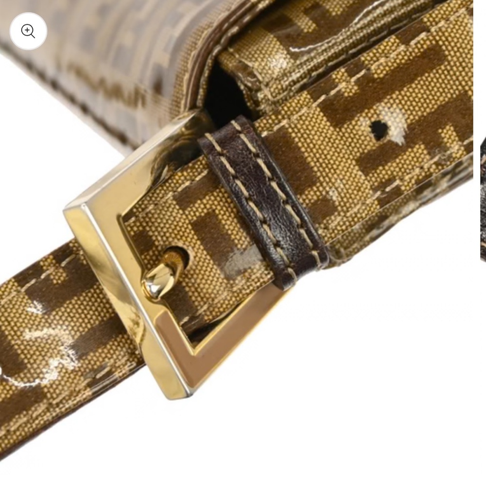 Fendi Brown PVC Zucchino Baguette Vintage Bag - Picture 6 of 10